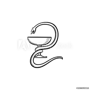 Pharmacy symbol hand drawn outline doodle icon