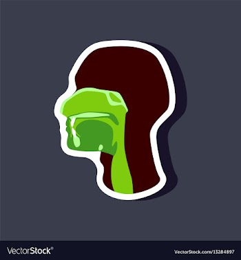 Pharynx paper sticker on stylish background vector image