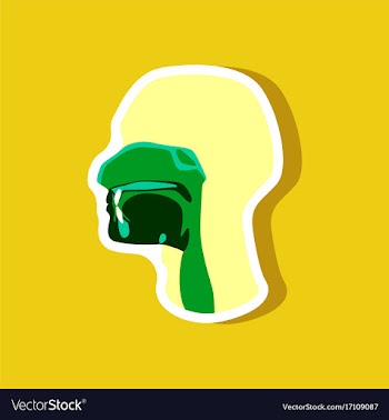 Pharynx paper sticker on stylish background vector image
