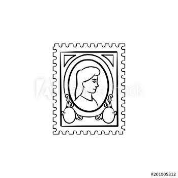 Philately hand drawn outline doodle icon