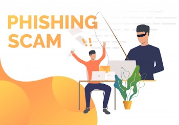 Phishing scam page template Free Vector