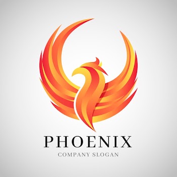Phoenix logo concept Free Vector