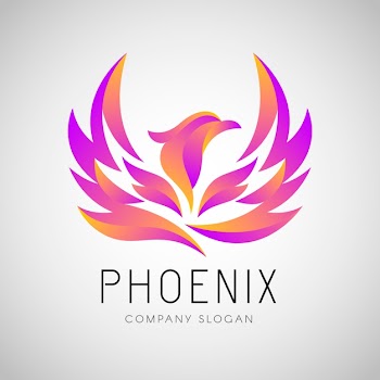 Phoenix logo concept Free Vector