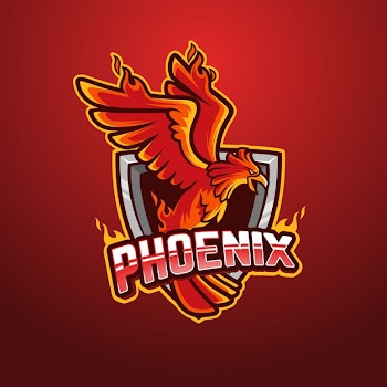 Phoenix logo design Free Vector