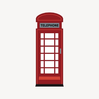 Phone booth clipart, communication illustration. | Free Photo - rawpixel