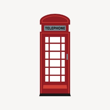 Phone booth sticker, communication illustration | Free PSD - rawpixel