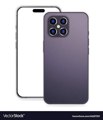 phone new mockup isolated on white background