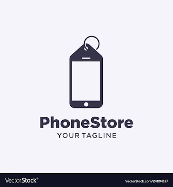 Phone store logo design vector image