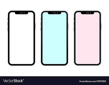 Phone without buttons on the front side vector image