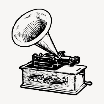 Phonograph hand drawn clipart, music | Free Vector Illustration - rawpixel