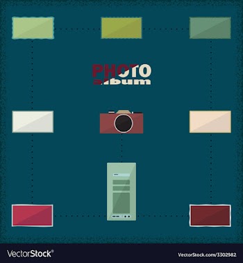 Photo album vector image