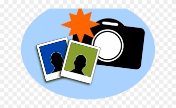 Photo Camera Clipart Word Art - Retake Day