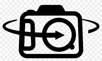 Photo Camera With Rotating Arrow Comments - Psd