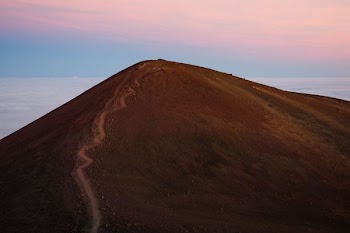 photo f brown hill with pathway during daytime
