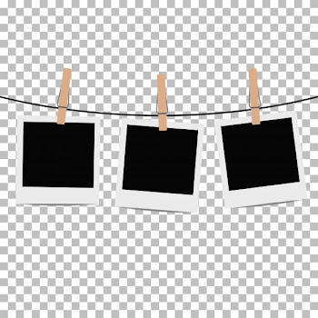Photo frame hung on rope with clothespin on transparent. vector illustration. Free Vector