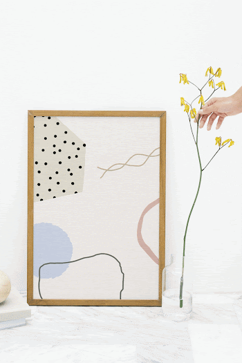 Photo frame mockup, abstract memphis | Free PSD Mockup - rawpixel