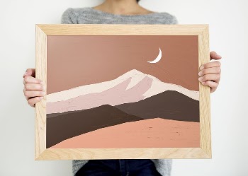 Photo frame mockup, aesthetic home | Free PSD Mockup - rawpixel