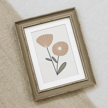 Photo frame mockup, flower photo, | Free PSD Mockup - rawpixel