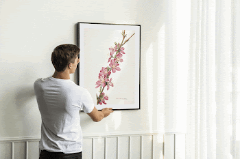 Photo frame mockup, man decorating | Free PSD Mockup - rawpixel