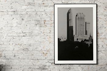 Photo frame mockup, office buildings | Free PSD Mockup - rawpixel