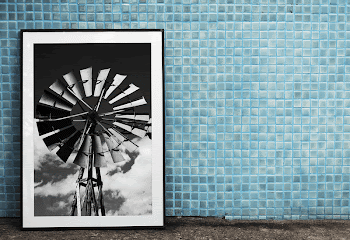 Photo frame mockup, vintage windmill | Free PSD Mockup - rawpixel
