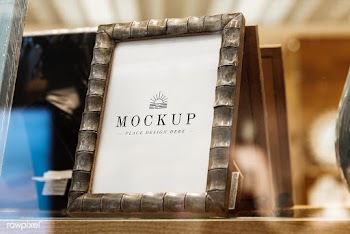 Photo frame on display | Free stock psd mockup - 555912