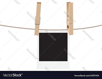 Photo Frames on Rope vector image