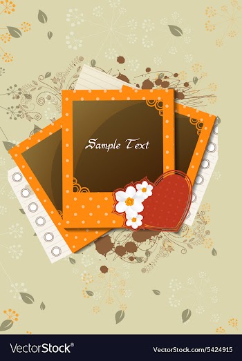 Photo frames with grunge vector image