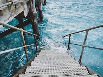 Photo o Metal Stairs on Beach