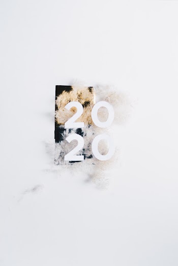 Photo of 2020 on White Background