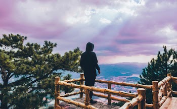 Photo of a Person Overlooking the View