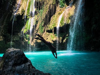 Photo of a Woman Diving into Body of Water