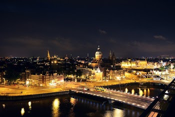 Photo of Amsterdam Cityscape at Night