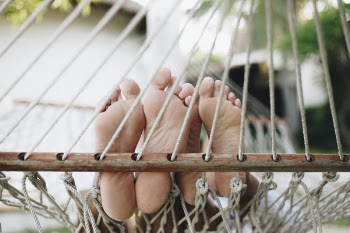 Photo of Bare Feet on Hammock