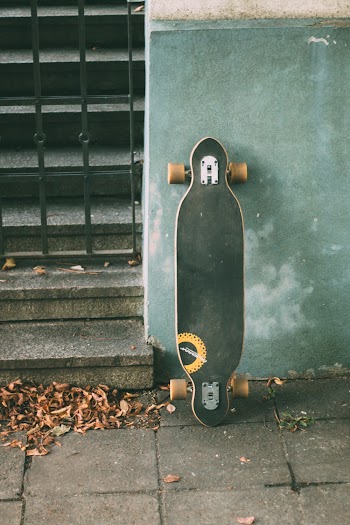Photo of Black and Beige Longboard