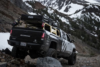 Photo of Black and White Crew Cab Pickup Truck
