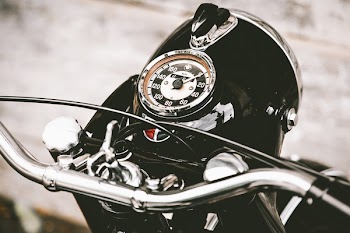 Photo of Black Motorcycle Speedometer