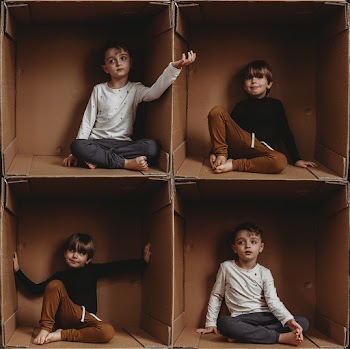 Photo Of Boys Sitting On Box