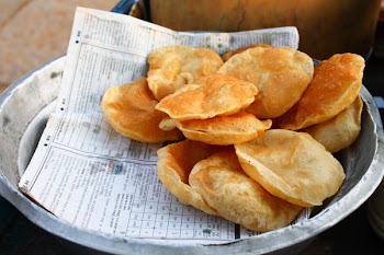 Photo of Bread on Stainless Steel Plate