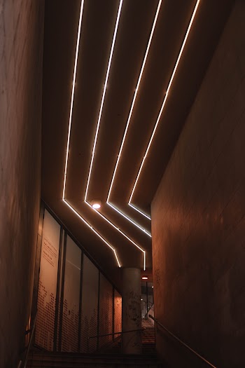 Photo Of Ceiling With Vertical Lightings