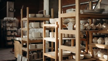 Photo Of Ceramic Kitchenware On Shelves