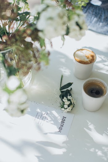 Photo Of Coffee Near Flower Vase