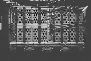 photo of computer cables
