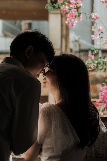 Photo of Couple About to Kiss