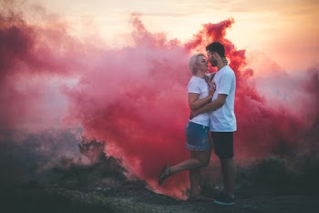 Photo of Couple About to Kiss