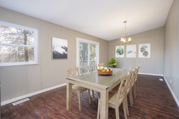 Photo Of Dining Table On Top Of Wooden Floor