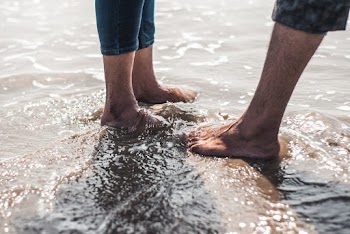 Photo of Feet on Seashore