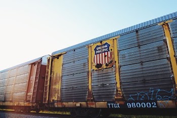 photo of gray Union Pacific train