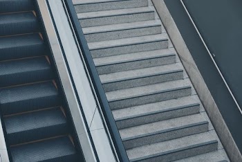 photo of grey stair