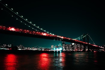 Photo Of Hanging Bridge During Night 